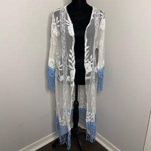 White lace shawl